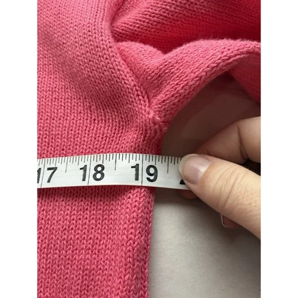 OXKNIT Crew Neck Knit Sweater Sz Large Pink Bulldog 100% Cotton Retro - Picture 6 of 8